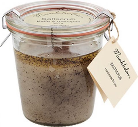 Saltscrub, Kaffe og Marcipan, 300 g. Saltscrub, Kaffe og Marcipan, 300 g.
